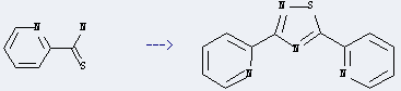2-Pyridinecarbothioamide can be used to produce C12H8N4S.